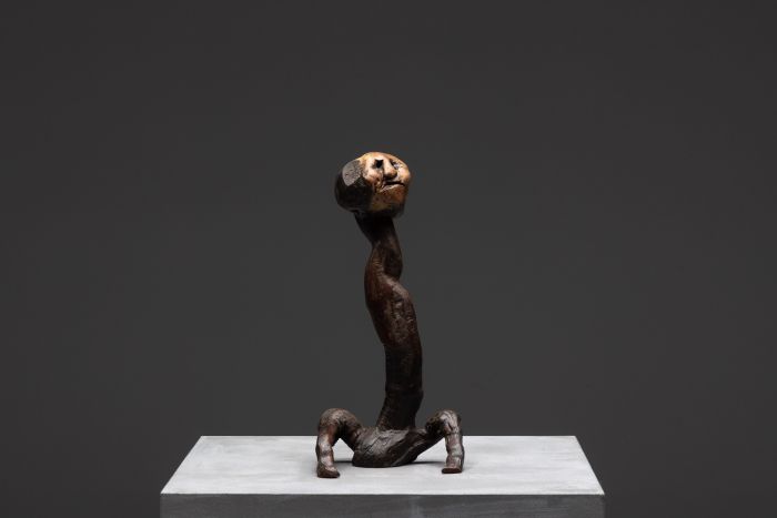 Naive folk art sculpture 1950s