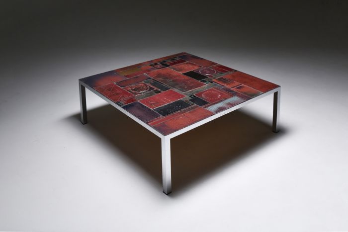 Pia Manu ceramic tile coffee table from the 1960s