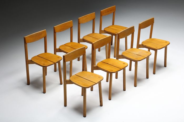 Pierre Gautier Delaye dining chairs from the 1960s