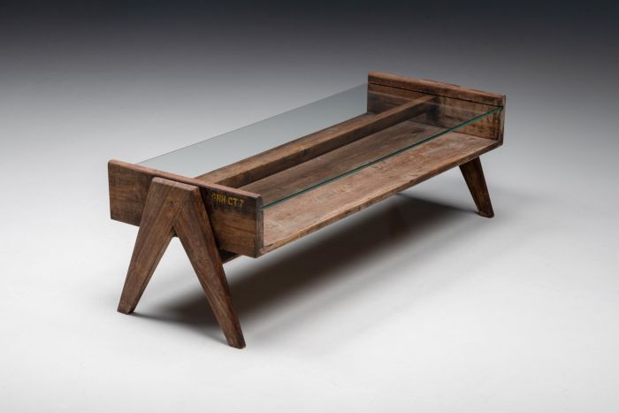 Pierre Jeanneret PJ TB 05 A coffee table Chandigarh from the 1960s
