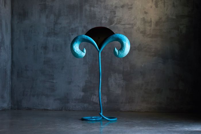 Postmodern standing mirror in the style of Gaetano Pesce from the 1970s