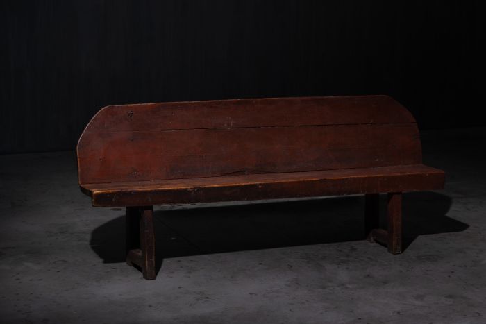 Primitive rustic bench from the 19th century