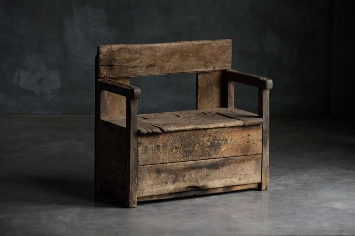 Primitive wabi sabi bench from the 19th century