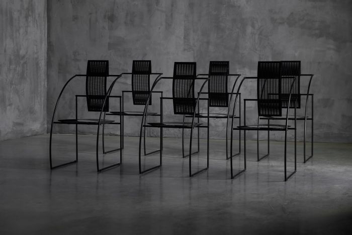 Quinta chairs designed by Mario Botta for Alias in the 1980s