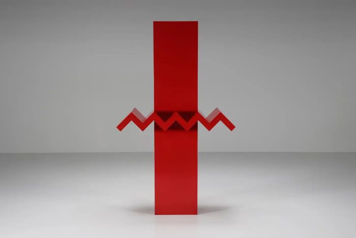 Postmodern lacquered steel sculpture by Renaat Ramon from 1990
