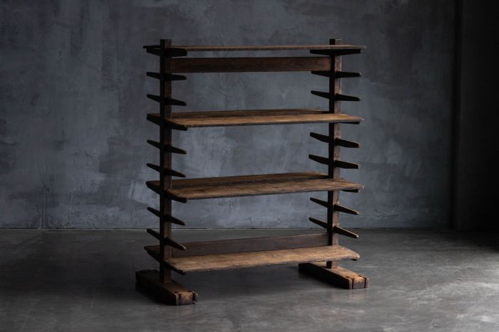 Rustic alpine ripening rack from the early 1900s