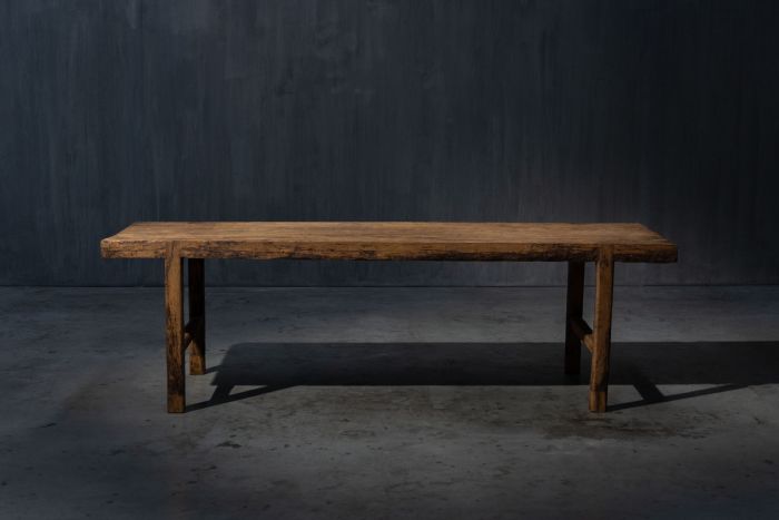 Rustic farmhouse dining table from the 1950s