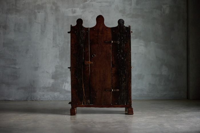 Rustic folk art cabinet from the 19th century