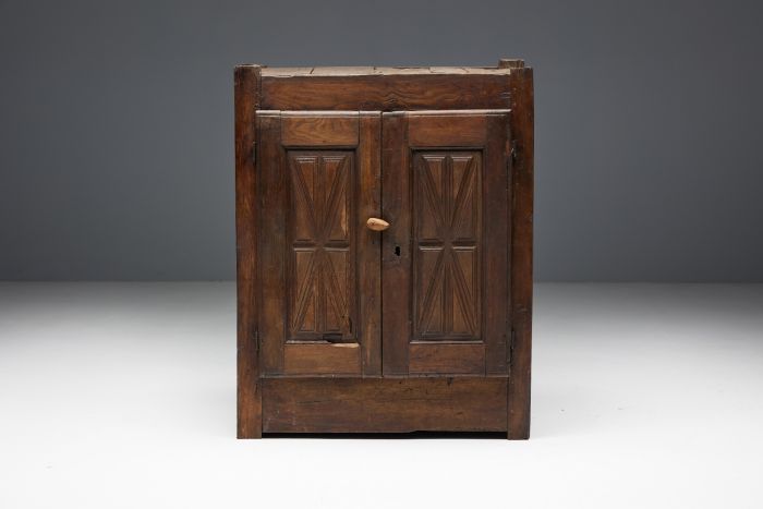 Rustic folk art cupboard from the nineteenth century