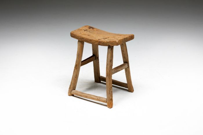 Rustic folk art stool from the early twentieth century