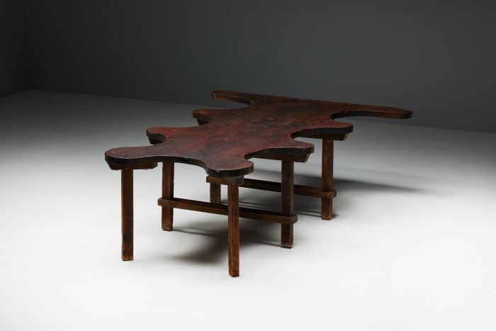 Rustic free form organic table from the late nineteenth century