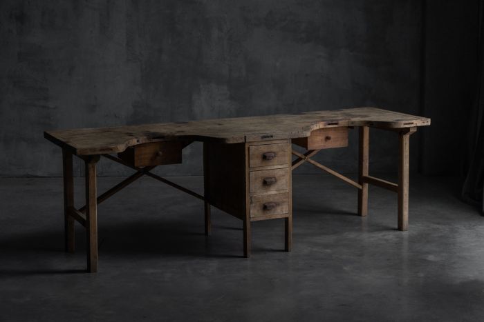 Rustic jeweller’s workbench from the 19th century