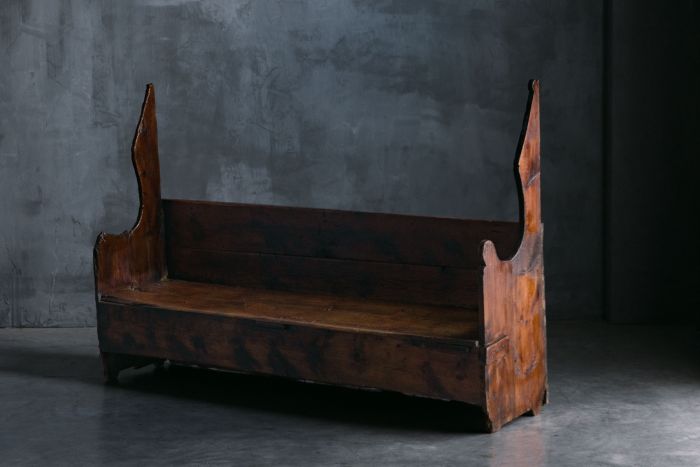 Rustic primitive farmhouse bench 18th century