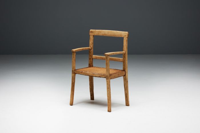 Rustic wabi sabi armchair from the nineteenth century