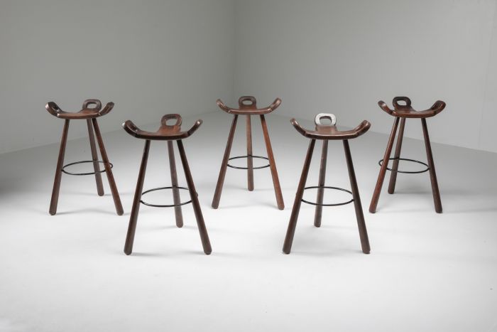Scandinavian bar stools by Carl Malmsten from the 1950s