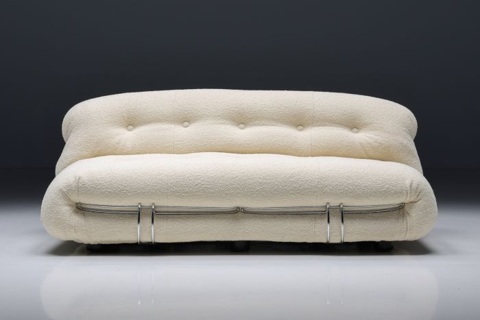 Scarpa Soriana sofa in boucle wool from the 1970s