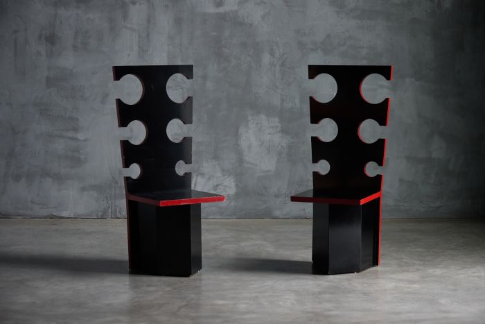 Sculptural chairs designed by Max Papiri for Mario Sabot in the 1970s