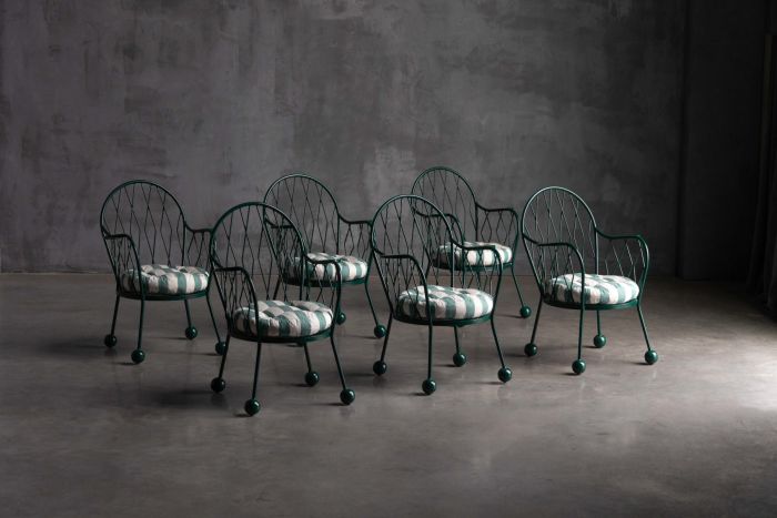 Sculptural garden armchairs from the 1950s