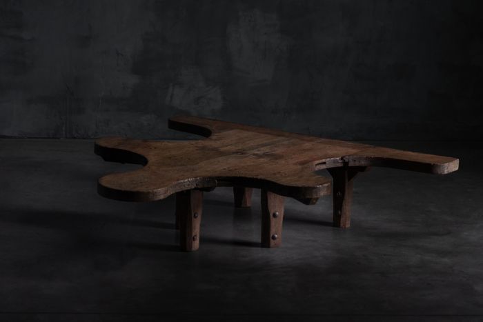 Sculptural primitive coffee table from the 19th century