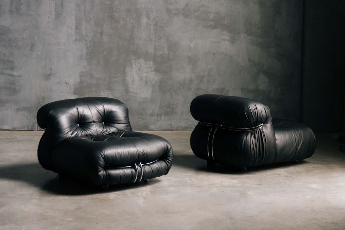 Soriana lounge chairs by Afra and Tobia Scarpa for Cassina 1970s