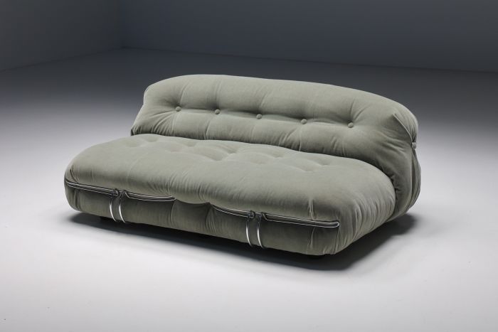 Soriana two seater by Afra and Tobia Scarpa for Cassina from the 1970s
