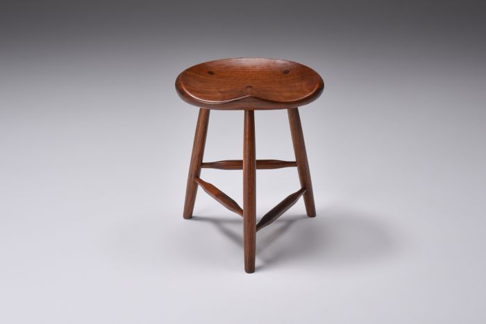Studio furniture American craft stool from the 1960s