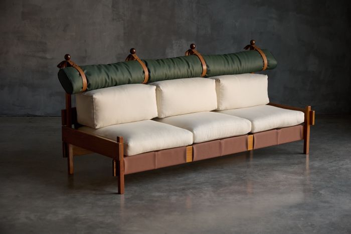 Tonico three seat sofa designed by Sergio Rodrigues in 1963