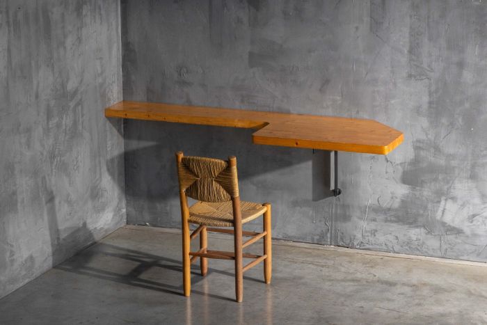 Wall mounted console table designed by Charlotte Perriand, France 1950s