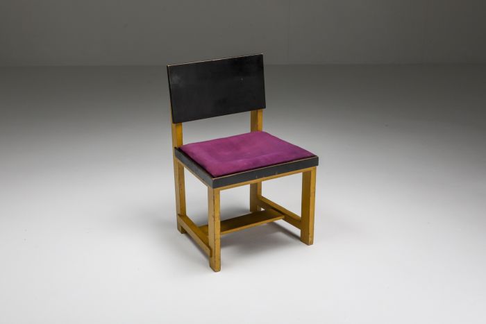 Yellow chair by Dutch modernist H Wouda from 1924