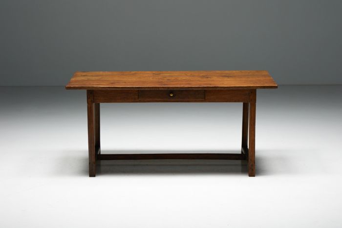 Rustic Oak Writing Desk - 19th Century