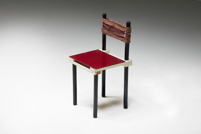 Vintage Dutch Prototype Chair in the Style of Rietveld's Military Chair - 1970s