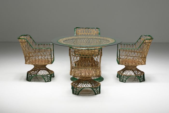 Rare Italian Patio Dining Set for Bonacina - 1970s