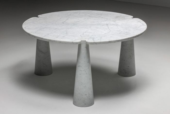Italian design marble dining table by Angelo Mangiarotti Eros