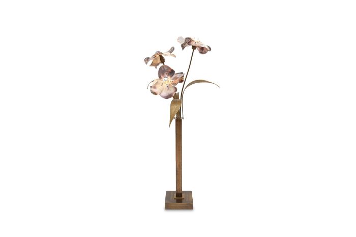Bronze And Brass Floor Lamp, Willy Daro - 1970s