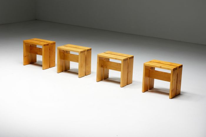 Architectural stools by Charlotte Perriand design