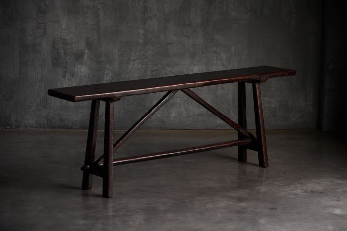 Long Narrow Trestle Table, France - 19th Century