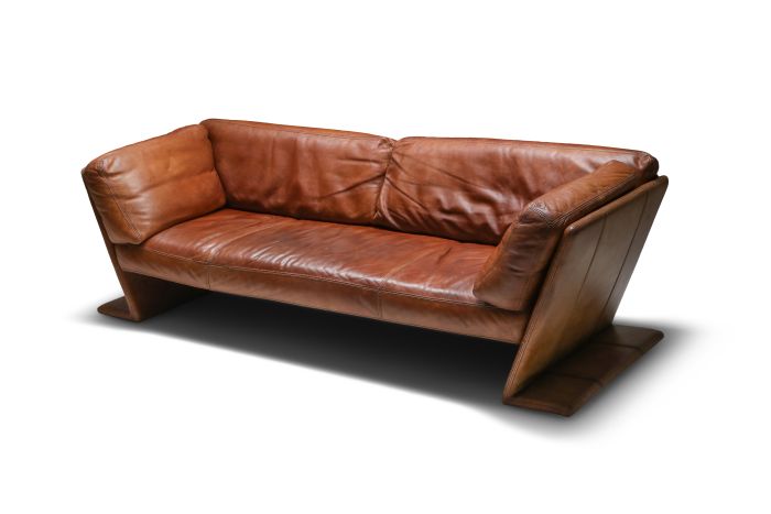 Leather Sofa by Durlet, Belgium - 1970's