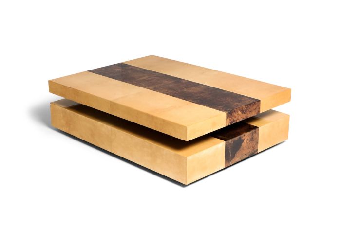 Aldo Tura Two-Tier Sliding Coffee Table - 1970s