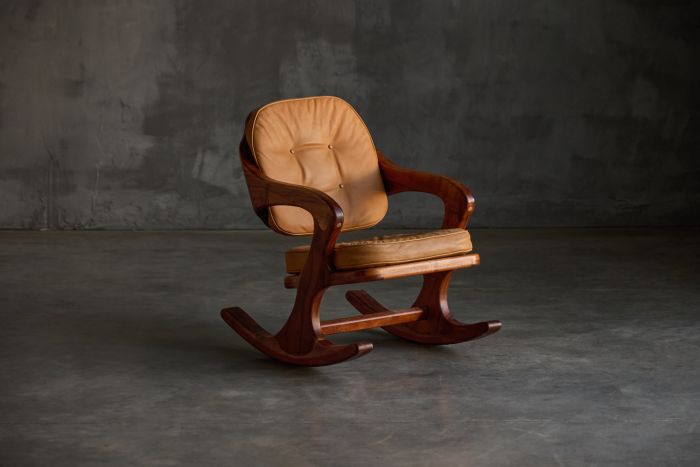 American Studio Furniture Rocking Chair In Style Of Wendell Castle - 1970s