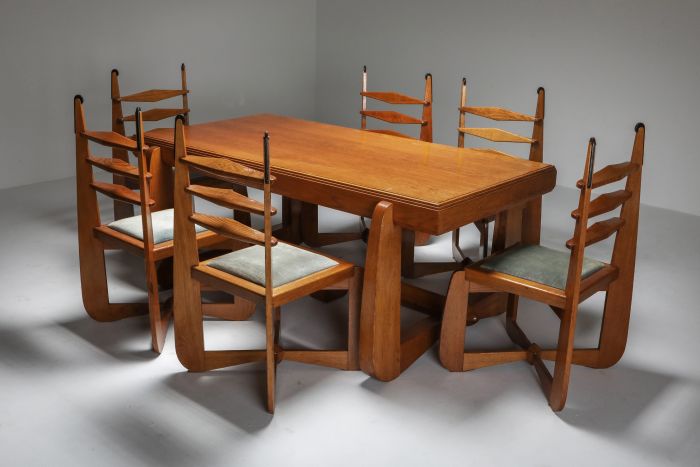 Expressionist Modern Oak Dining Room Set - 1930s