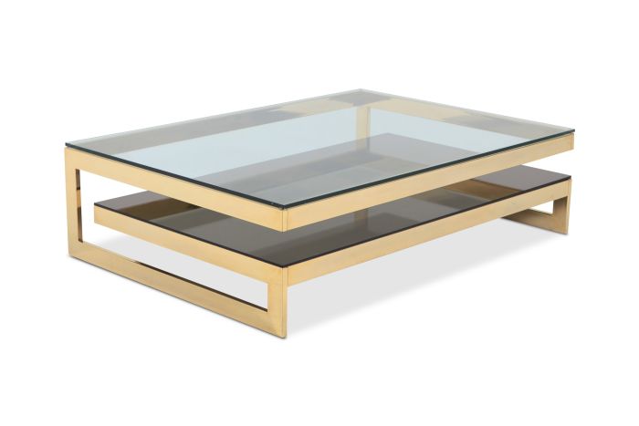 Belgo Chrome Golden G Coffee Table Extra Large - 1970s