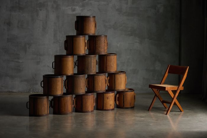 Antique Ittomasu Rice Measure Containers, Japan - Early 20th Century