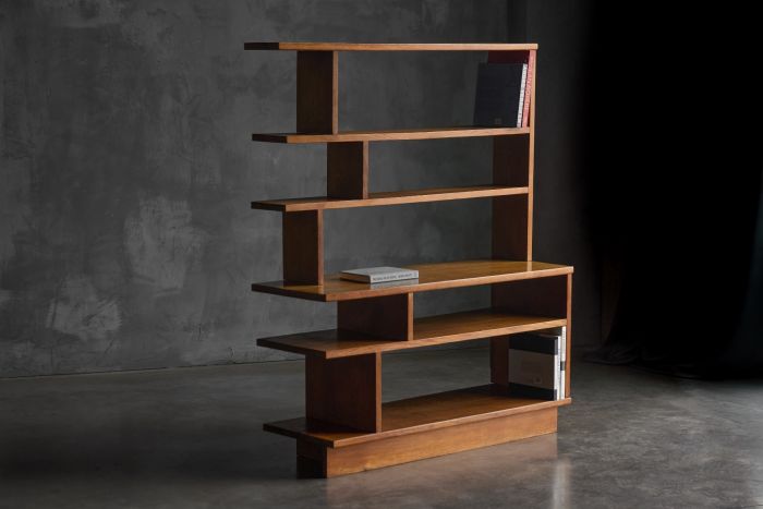 Architectural Mid-Century Bookcase - 1950s