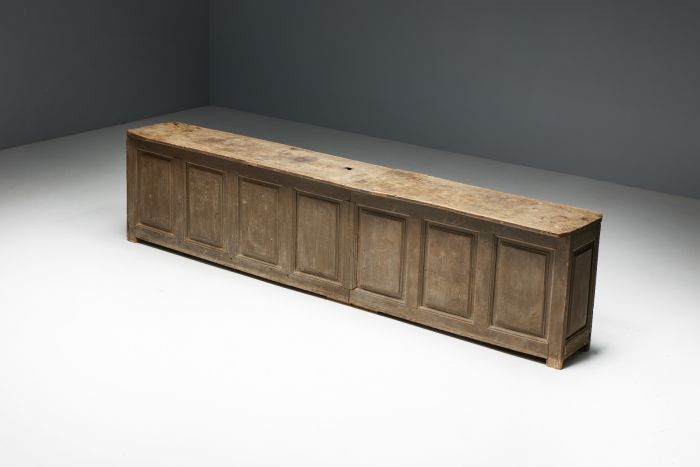 Rustic Art Populaire Freestanding Bar Counter - 19th Century