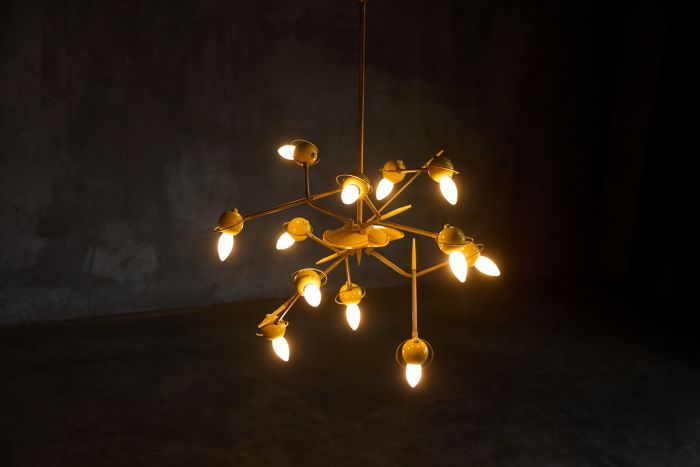 Atomic Chandelier by Oscar Torlasco, Italy - 1950s