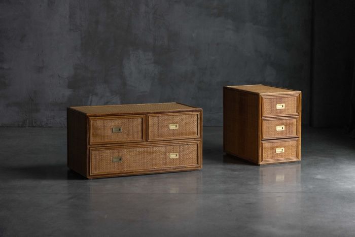 Bamboo Chest of Drawers by Vivai del Sud - 1970s