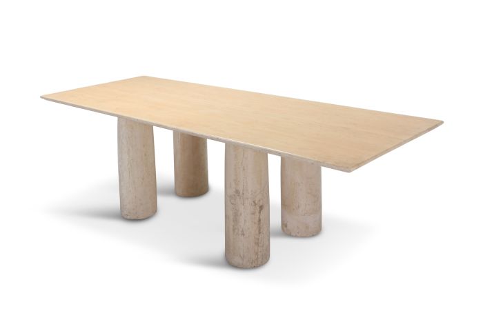 Travertine Dining Table by Mario Bellini 'Il Colonnato' - 1970s