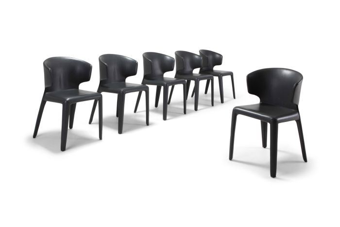 Cassina 367 Hola Chairs by Hannes Wettstein Full Leather Version - 2003