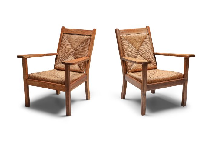 Rustic Modern Chairs 'Worpswede' - 1960s