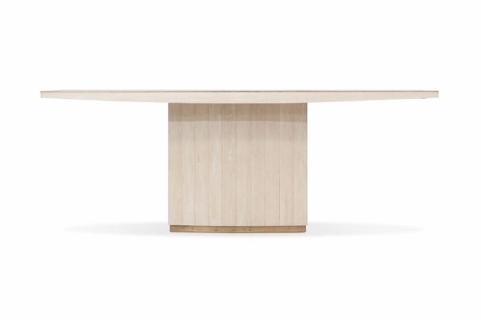 Travertine Dining Table, Willy Rizzo - 1970s
